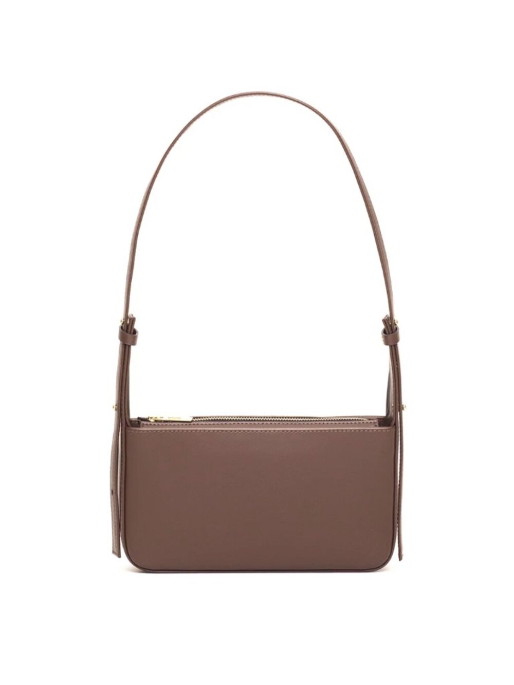 BAGLLET BG136 Chestnut Italian Leather Baguette Crossbody Bag - Picture 4 of 13
